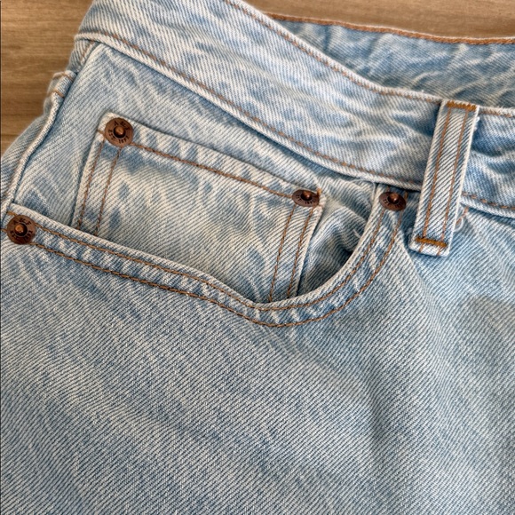 Abercrombie & Fitch Light Blue Wide Leg Jeans - Picture 3 of 7